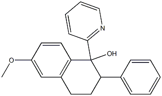 1,2,3,4-Tetrahydro-6-methoxy-2-phenyl-1-(2-pyridyl)-1-naphthol Structure