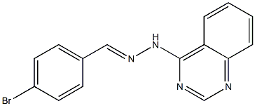 4-[N'-(4-Bromobenzylidene)hydrazino]quinazoline Structure