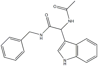 2-Acetylamino-2-(1H-indol-3-yl)-N-benzylacetamide Struktur