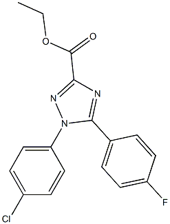 1-(4-Chlorophenyl)-5-(4-fluorophenyl)-1H-1,2,4-triazole-3-carboxylic acid ethyl ester,,结构式