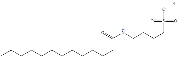 4-Tridecanoylamino-1-butanesulfonic acid potassium salt Structure