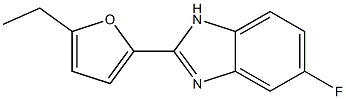 5-Fluoro-2-(5-ethylfuran-2-yl)-1H-benzimidazole,,结构式