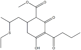 3-Butyryl-6-(2-ethylthiopropyl)-4-hydroxy-2-oxo-3-cyclohexene-1-carboxylic acid methyl ester