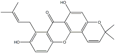  3,3-Dimethyl-8-(3-methyl-2-butenyl)-6,9-dihydroxy-3H,7H-pyrano[2,3-c]xanthen-7-one