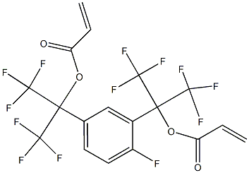 1,3-Bis[2-(acryloyloxy)-1,1,1,3,3,3-hexafluoropropan-2-yl]-4-fluorobenzene Struktur