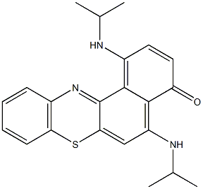1,5-ビス(イソプロピルアミノ)-4H-ベンゾ[a]フェノチアジン-4-オン 化学構造式