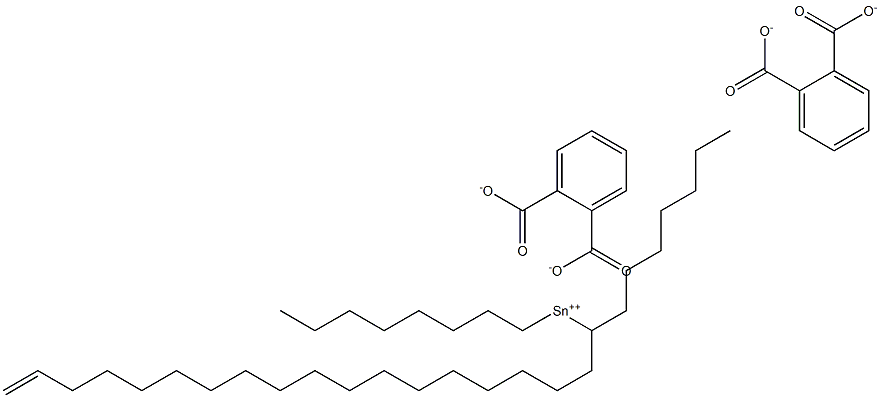 Bis[phthalic acid 1-(17-octadecenyl)]dioctyltin(IV) salt Struktur