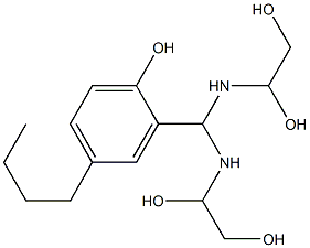 2-[Bis[(1,2-dihydroxyethyl)amino]methyl]-4-butylphenol Structure