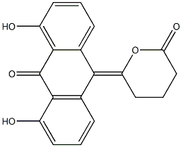 1,8-Dihydroxy-10-[(2-oxotetrahydro-2H-pyran)-6-ylidene]anthrone