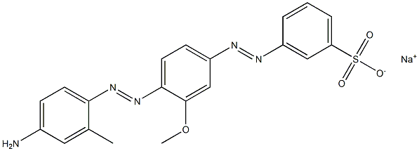 3-[4-(4-Amino-2-methylphenylazo)-3-methoxyphenylazo]benzenesulfonic acid sodium salt Structure