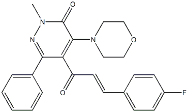 4-Morpholino-5-[1-oxo-3-(4-fluorophenyl)-2-propenyl]-2-methyl-6-phenylpyridazin-3(2H)-one Structure