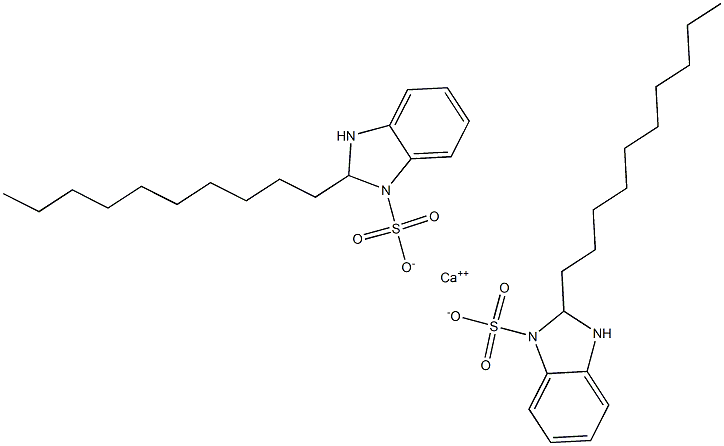 Bis(2-decyl-2,3-dihydro-1H-benzimidazole-1-sulfonic acid)calcium salt 结构式