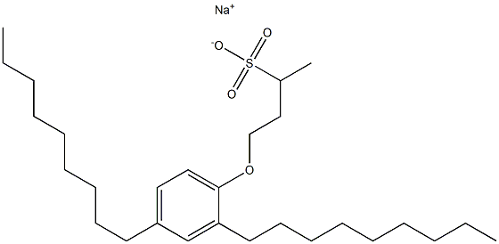 4-(2,4-Dinonylphenoxy)butane-2-sulfonic acid sodium salt,,结构式