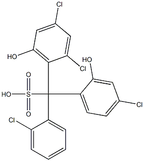 (2-Chlorophenyl)(4-chloro-2-hydroxyphenyl)(2,4-dichloro-6-hydroxyphenyl)methanesulfonic acid Structure