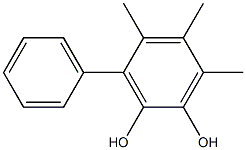 3-Phenyl-4,5,6-trimethylbenzene-1,2-diol,,结构式