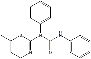 N,N'-Diphenyl-N-[(6-methyl-5,6-dihydro-4H-1,3-thiazin)-2-yl]urea Struktur