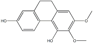2,3-Dimethoxy-9,10-dihydrophenanthrene-4,7-diol,,结构式
