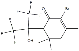 2-Bromo-6-[2,2,2-trifluoro-1-hydroxy-1-(trifluoromethyl)ethyl]-3,5,5-trimethyl-2-cyclohexen-1-one Structure