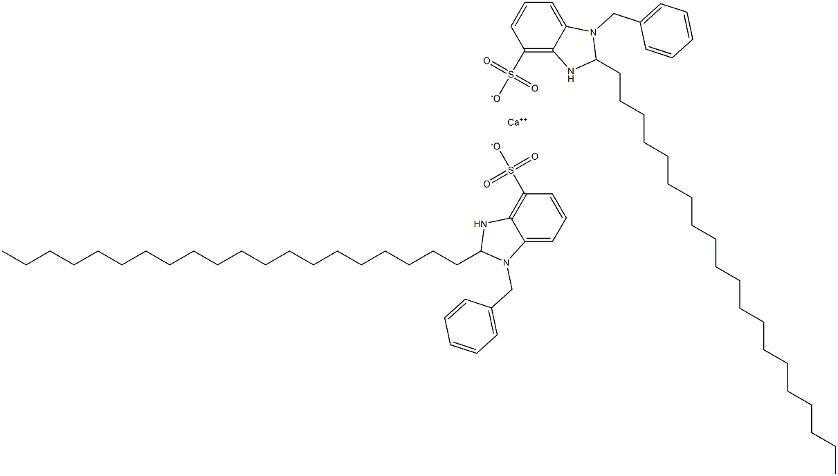 Bis(1-benzyl-2,3-dihydro-2-icosyl-1H-benzimidazole-4-sulfonic acid)calcium salt 结构式