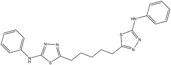 5,5'-(1,5-Pentanediyl)bis[2-(phenylamino)-1,3,4-thiadiazole],,结构式