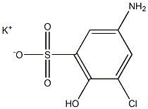 3-Amino-5-chloro-6-hydroxybenzenesulfonic acid potassium salt 结构式