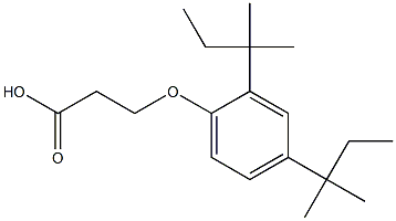 3-(2,4-ジ-tert-ペンチルフェノキシ)プロパン酸 化学構造式