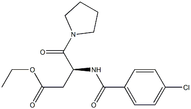(S)-3-[(4-Chlorobenzoyl)amino]-4-oxo-4-pyrrolizinobutyric acid ethyl ester,,结构式