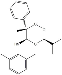 (3S,5R,6S)-3-Isopropyl-5-(2,6-dimethylphenylamino)-6-methyl-6-phenyl-1,2,4-trioxane Structure