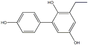 3-Ethyl-1,1'-biphenyl-2,4',5-triol Structure