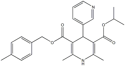 1,4-Dihydro-2,6-dimethyl-4-(3-pyridinyl)pyridine-3,5-dicarboxylic acid 3-(4-methylbenzyl)5-isopropyl ester