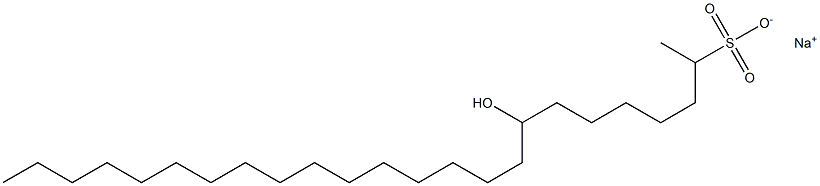 8-Hydroxytetracosane-2-sulfonic acid sodium salt Struktur