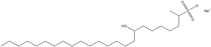 8-Hydroxytetracosane-2-sulfonic acid sodium salt Structure