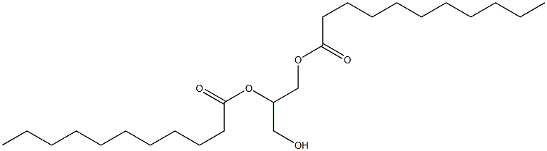 ジウンデカン酸3-ヒドロキシ-1,2-プロパンジイル 化学構造式