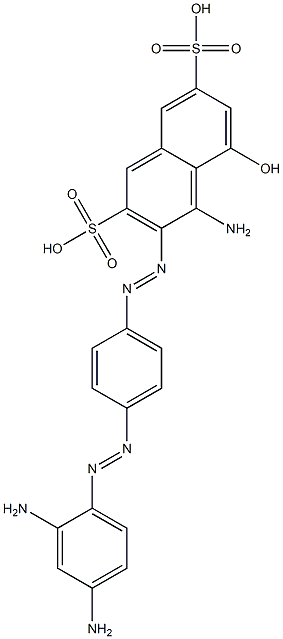 4-Amino-3-[p-(2,4-diaminophenylazo)phenylazo]-5-hydroxy-2,7-naphthalenedisulfonic acid 结构式