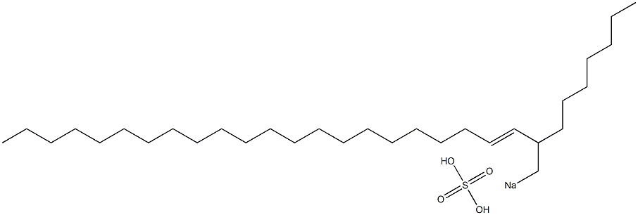 硫酸2-ヘプチル-3-テトラコセニル=ナトリウム 化学構造式