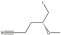 [R,(+)]-5-ヨード-4-メトキシバレロニトリル 化学構造式