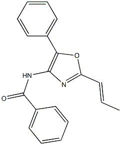 N-(2-(1-Propenyl)-5-phenyl-4-oxazolyl)benzamide Structure