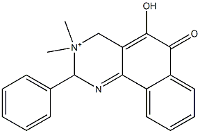 2,3,4,6-Tetrahydro-5-hydroxy-6-oxo-2-phenyl-3,3-dimethylbenzo[h]quinazolin-3-ium,,结构式