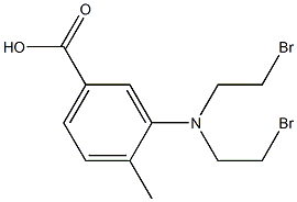 3-[Bis(2-bromoethyl)amino]-p-toluic acid
