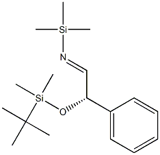 (2S)-2-[(tert-ブチルジメチルシリル)オキシ]-2-フェニル-N-(トリメチルシリル)エタンイミン 化学構造式