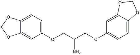 1,3-Bis(3,4-methylenedioxyphenoxy)-2-propanamine Structure