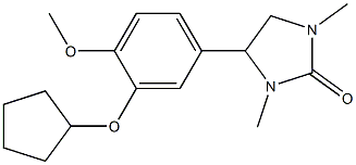 1,3-Dimethyl-4-[3-cyclopentyloxy-4-methoxyphenyl]-2-imidazolidone,,结构式
