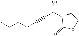 (S)-3-[(R)-1-ヒドロキシ-2-ヘプチニル]-4,5-ジヒドロフラン-2(3H)-オン 化学構造式