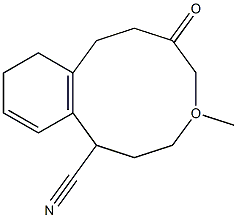 1-Cyano-4-methyl-1,2,3,4,6,7,8,9-octahydro-5-benzoxacycloundecin-6-one Structure