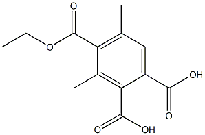 3,5-Dimethyl-1,2,4-benzenetricarboxylic acid dihydrogen 4-ethyl ester,,结构式