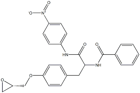 (S)-2-Benzoylamino-N-(4-nitrophenyl)-3-[4-(oxiran-2-ylmethoxy)phenyl]propionamide Structure