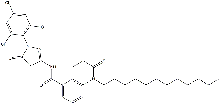 3-[3-(2-Methyldodecylthiopropionylamino)benzoylamino]-1-(2,4,6-trichlorophenyl)-2-pyrazolin-5-one