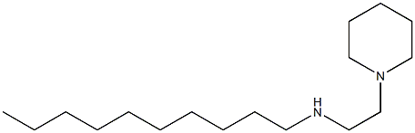 N-デシルピペリジン-1-エタンアミン 化学構造式
