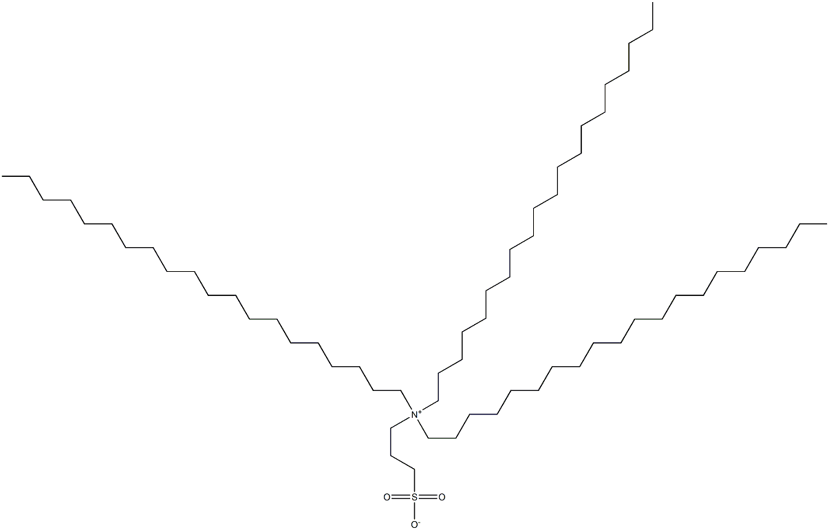 N,N-ジイコシル-N-(3-スルホナトプロピル)-1-イコサンアミニウム 化学構造式