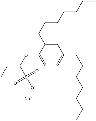 1-(2,4-Diheptylphenoxy)propane-1-sulfonic acid sodium salt Struktur